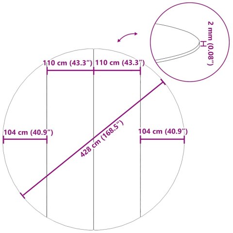 MATA OCHRONNA POD BASEN Ø428CM GEOWŁÓKNINA POLIESTROWA
