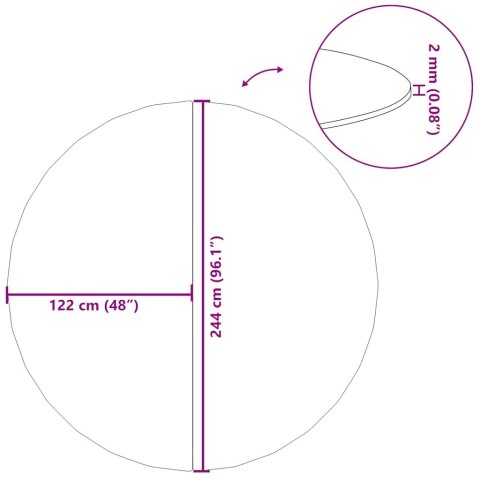 MATA POD BASEN JASNOSZARA Ø244CM GEOWŁÓKNINA POLIESTROWA
