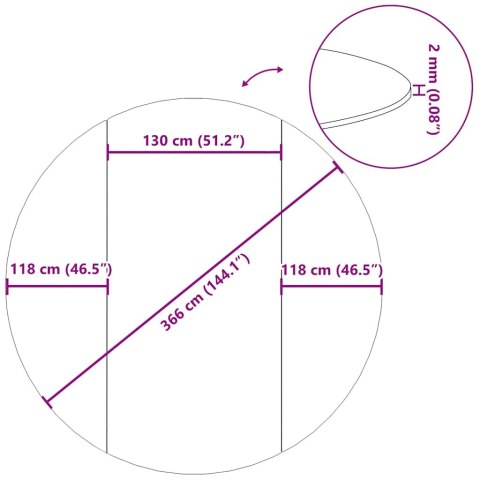 MATA POD BASEN JASNOSZARA Ø366CM GEOWŁÓKNINA POLIESTROWA