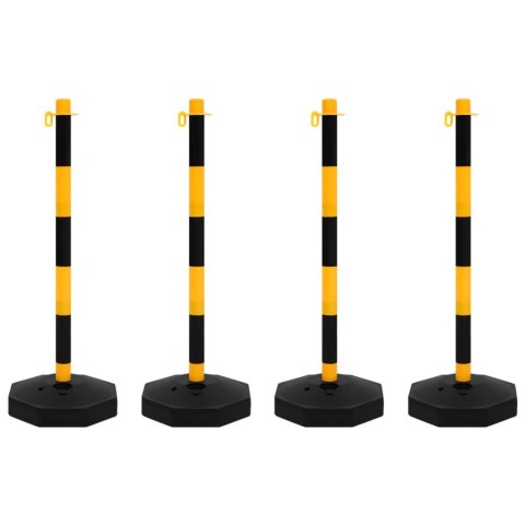 VidaXL Zestaw słupków z 10-metrowym, plastikowym łańcuchem