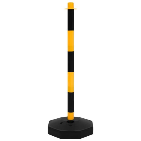 VidaXL Zestaw słupków z 10-metrowym, plastikowym łańcuchem