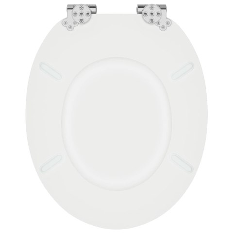 VidaXL Deska toaletowa 2 pcs Biały 44 x 38 cm Płyta MDF