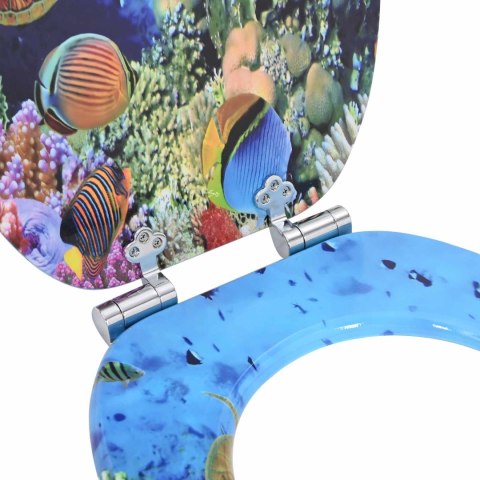 VidaXL Deska toaletowa 2 pcs Głęboki niebieski morski 44 x 38 cm