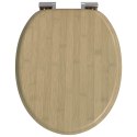VidaXL Deska toaletowa 2 pcs Jasny kolor bambusa 44 x 38 cm Płyta MDF