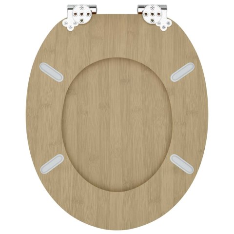 VidaXL Deska toaletowa 2 pcs Jasny kolor bambusa 44 x 38 cm Płyta MDF