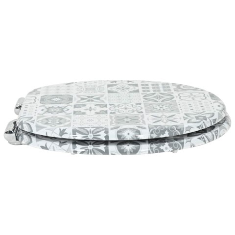 VidaXL Deska toaletowa 2 pcs Niebieska i biała porcelana 44 x 38 cm