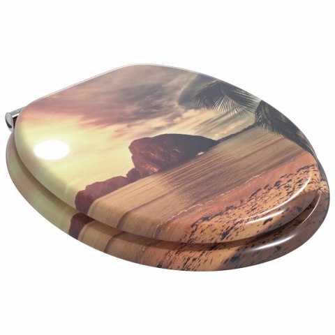 VidaXL Deska toaletowa 2 pcs Pomarańczowy 44 x 38 cm Płyta MDF