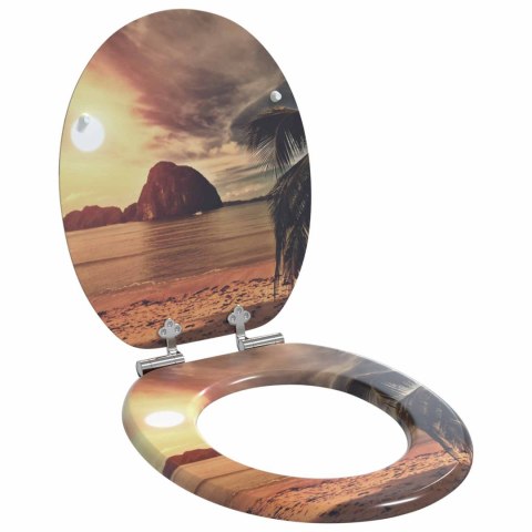 VidaXL Deska toaletowa 2 pcs Pomarańczowy 44 x 38 cm Płyta MDF