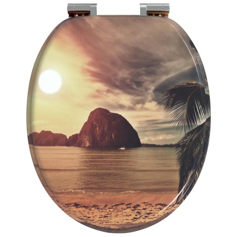 VidaXL Deska toaletowa 2 pcs Pomarańczowy 44 x 38 cm Płyta MDF