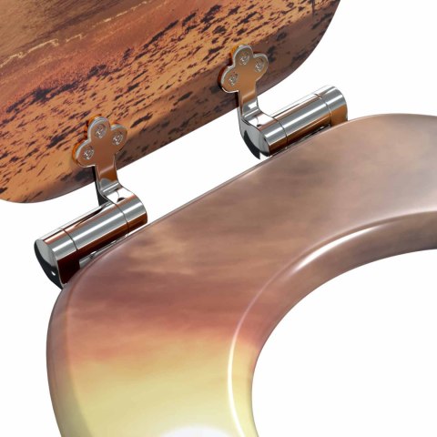 VidaXL Deska toaletowa 2 pcs Pomarańczowy 44 x 38 cm Płyta MDF