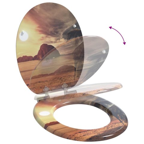 VidaXL Deska toaletowa 2 pcs Pomarańczowy 44 x 38 cm Płyta MDF