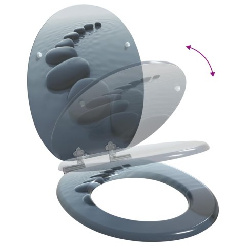 VidaXL Deska toaletowa 2 pcs Szary 44 x 38 cm Płyta MDF