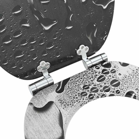 VidaXL Deska toaletowa 2 pcs Szary 44 x 38 cm Płyta MDF