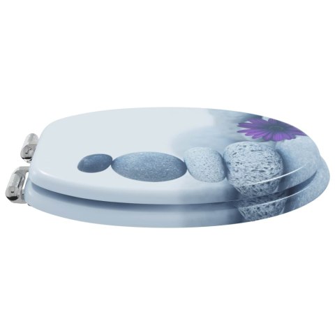 VidaXL Deska toaletowa 2 pcs Szary 44 x 38 cm Płyta MDF