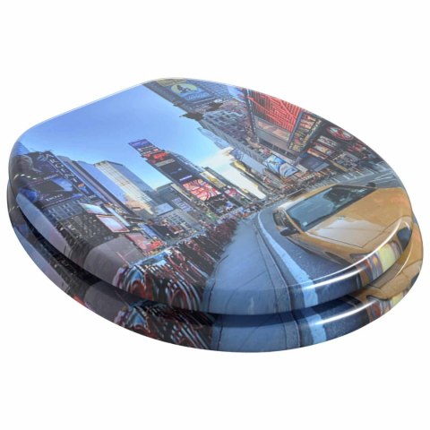 VidaXL Deska toaletowa 2 pcs Szary 44 x 38 cm Płyta MDF