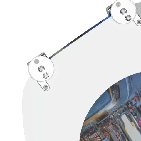 VidaXL Deska toaletowa 2 pcs Szary 44 x 38 cm Płyta MDF