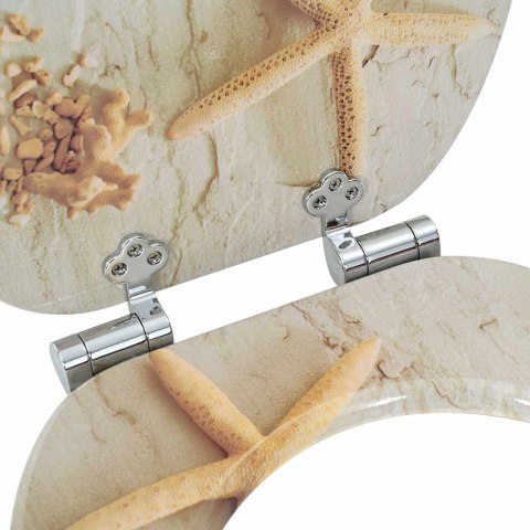 VidaXL Deska toaletowa 2 pcs Żółty i Biały 44 x 38 cm Płyta MDF