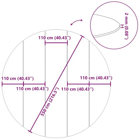 MATA POD BASEN JASNOSZARA Ø550CM GEOWŁÓKNINA POLIESTROWA