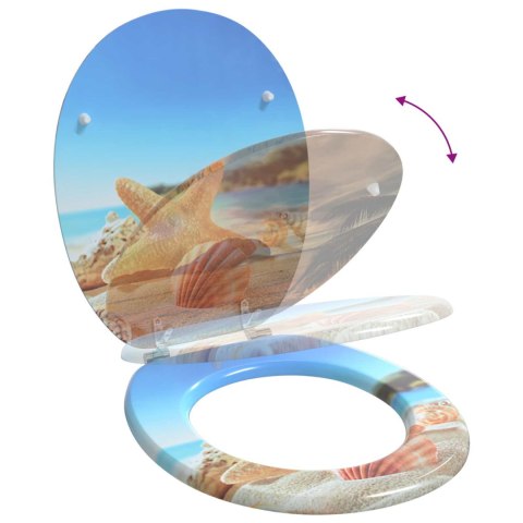 VidaXL Deska toaletowa Jasnoniebieski 44 x 38 cm Płyta MDF