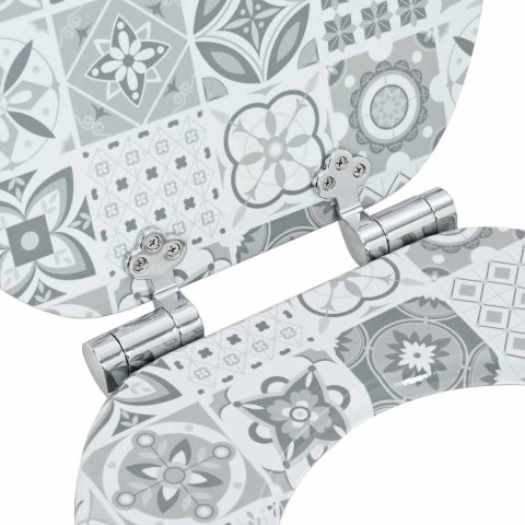 VidaXL Deska toaletowa Niebieska i biała porcelana 44 x 38 cm