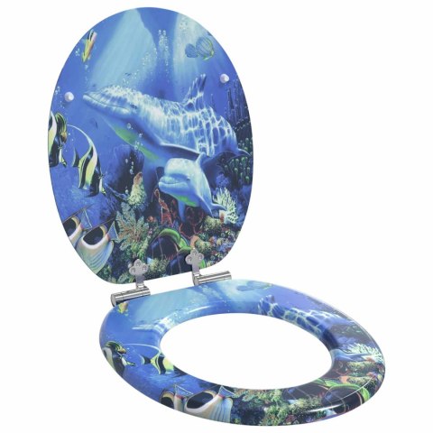 VidaXL Deska toaletowa Niebieski 44 x 38 cm Płyta MDF