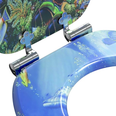 VidaXL Deska toaletowa Niebieski 44 x 38 cm Płyta MDF