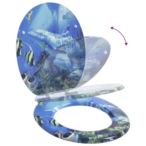 VidaXL Deska toaletowa Niebieski 44 x 38 cm Płyta MDF