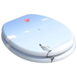 VidaXL Deska toaletowa Niebieski 44 x 38 cm Płyta MDF