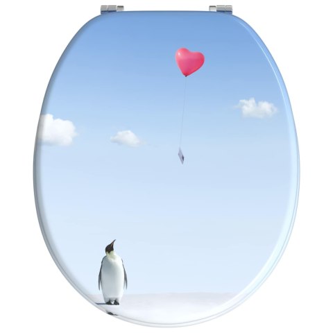 VidaXL Deska toaletowa Niebieski 44 x 38 cm Płyta MDF