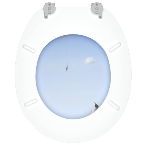 VidaXL Deska toaletowa Niebieski 44 x 38 cm Płyta MDF