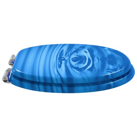 VidaXL Deska toaletowa Niebieski krople 44 x 38 cm Płyta MDF