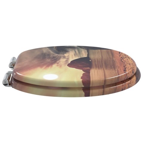 VidaXL Deska toaletowa Pomarańczowy 44 x 38 cm Płyta MDF