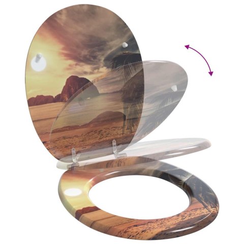 VidaXL Deska toaletowa Pomarańczowy 44 x 38 cm Płyta MDF