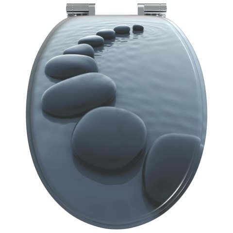 VidaXL Deska toaletowa Szary 44 x 38 cm Płyta MDF