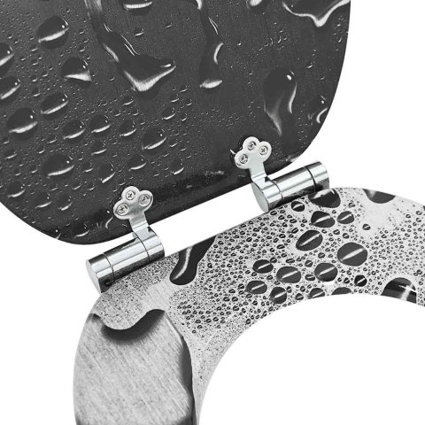 VidaXL Deska toaletowa Szary 44 x 38 cm Płyta MDF