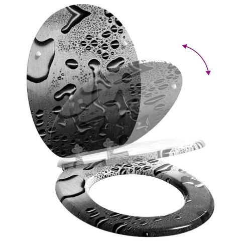 VidaXL Deska toaletowa Szary 44 x 38 cm Płyta MDF