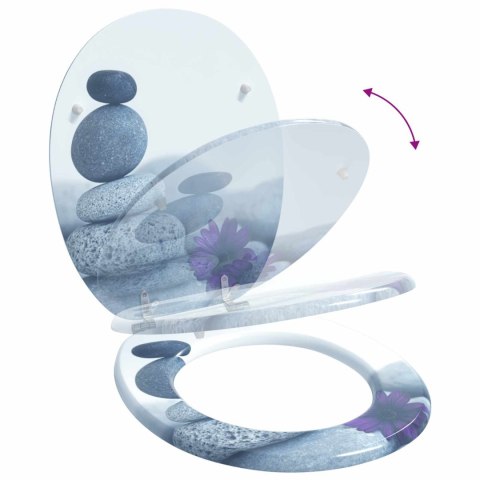 VidaXL Deska toaletowa Szary 44 x 38 cm Płyta MDF