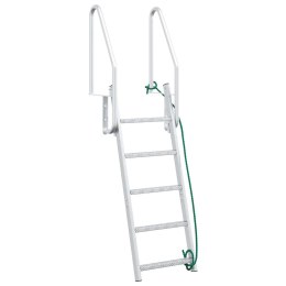 VidaXL Drabinka dokowa 5-stopniowa Srebrny 58 x 77 x 191 cm Aluminium