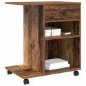 VidaXL Stojak na drukarkę z szufladą Stare drewno 60 x 40 x 68.5 cm