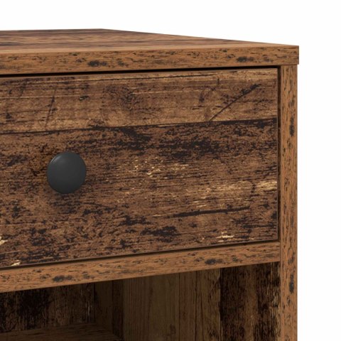 VidaXL Stojak na drukarkę z szufladą Stare drewno 60 x 40 x 68.5 cm