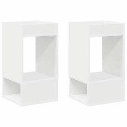 VidaXL Stolik końcowy 2 pcs Biały 30 x 30 x 56 cm