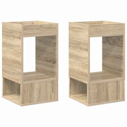 VidaXL Stolik końcowy 2 pcs Dąb Sonoma 30 x 30 x 56 cm
