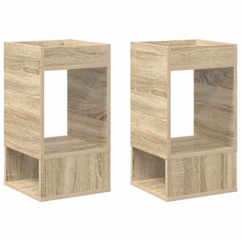 VidaXL Stolik końcowy 2 pcs Dąb Sonoma 30 x 30 x 56 cm