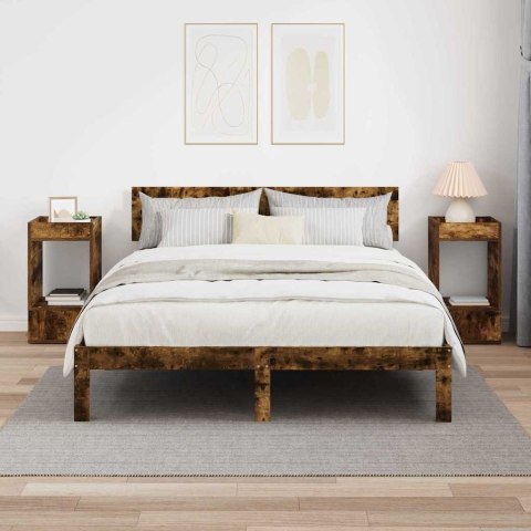 VidaXL Stolik końcowy 2 pcs Dąb wędzony 30 x 30 x 56 cm