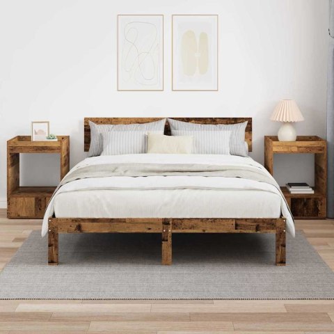 VidaXL Stolik końcowy 2 pcs Stare drewno 40 x 40 x 56 cm