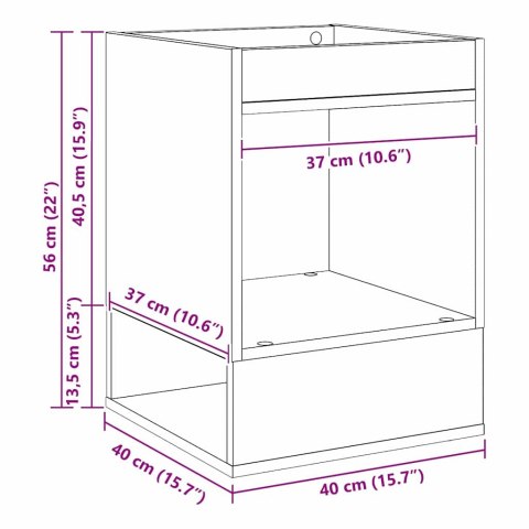 VidaXL Stolik końcowy 2 pcs Szary Sonoma 40 x 40 x 56 cm