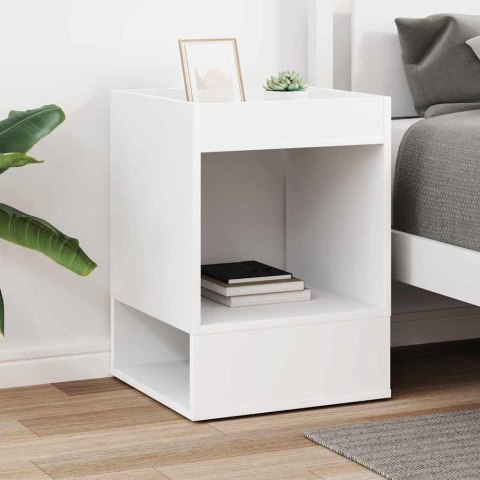 VidaXL Stolik końcowy Biały 40 x 40 x 56 cm Materiał drewnopochodny