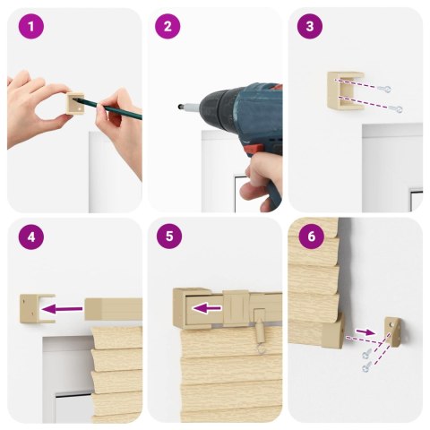 ŻALUZJA WENECKA JASNOBRĄZOWY ZE WZOREM 150X50CM PVC