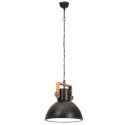 VidaXL Industrialna lampa wisząca, 25 W, czarna, okrągła, 40 cm, E27