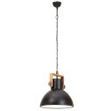 VidaXL Industrialna lampa wisząca, 25 W, czarna, okrągła, 40 cm, E27